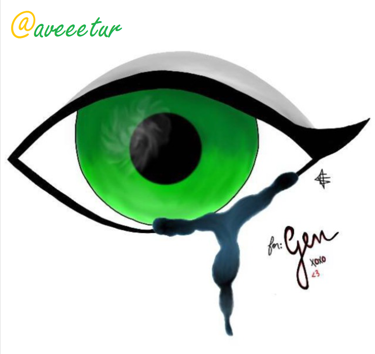 "Crying Green Eyes" by @aveetur