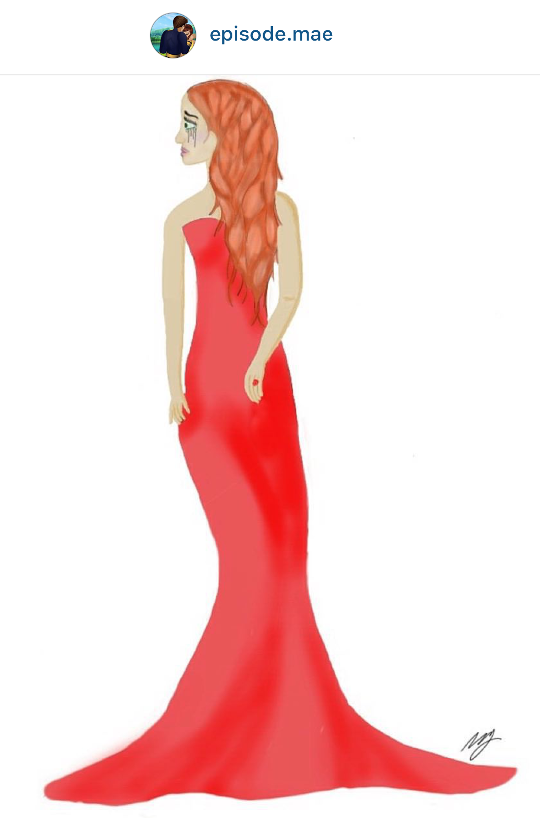 "Shelley in Red" by @episode.mae