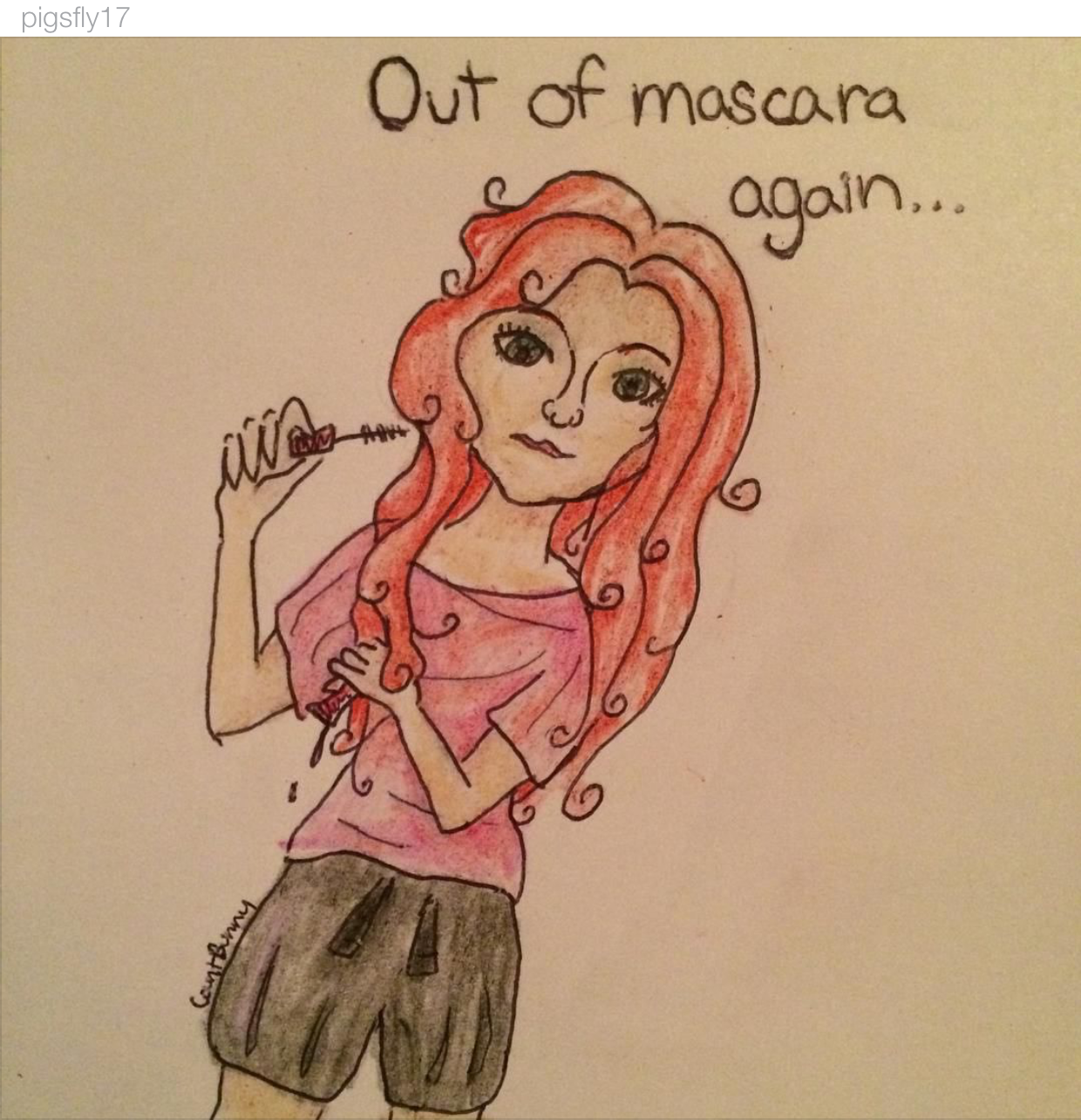 "Out of Mascara" by @pigsfly17