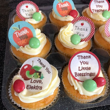 Thank You Teacher! Edible cupcake toppers