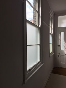 Window Frosting in entrance hall