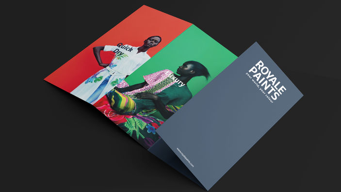 royale paints paint chart showcasing how the art direction and brand identity elements come together to shape its look and feel.