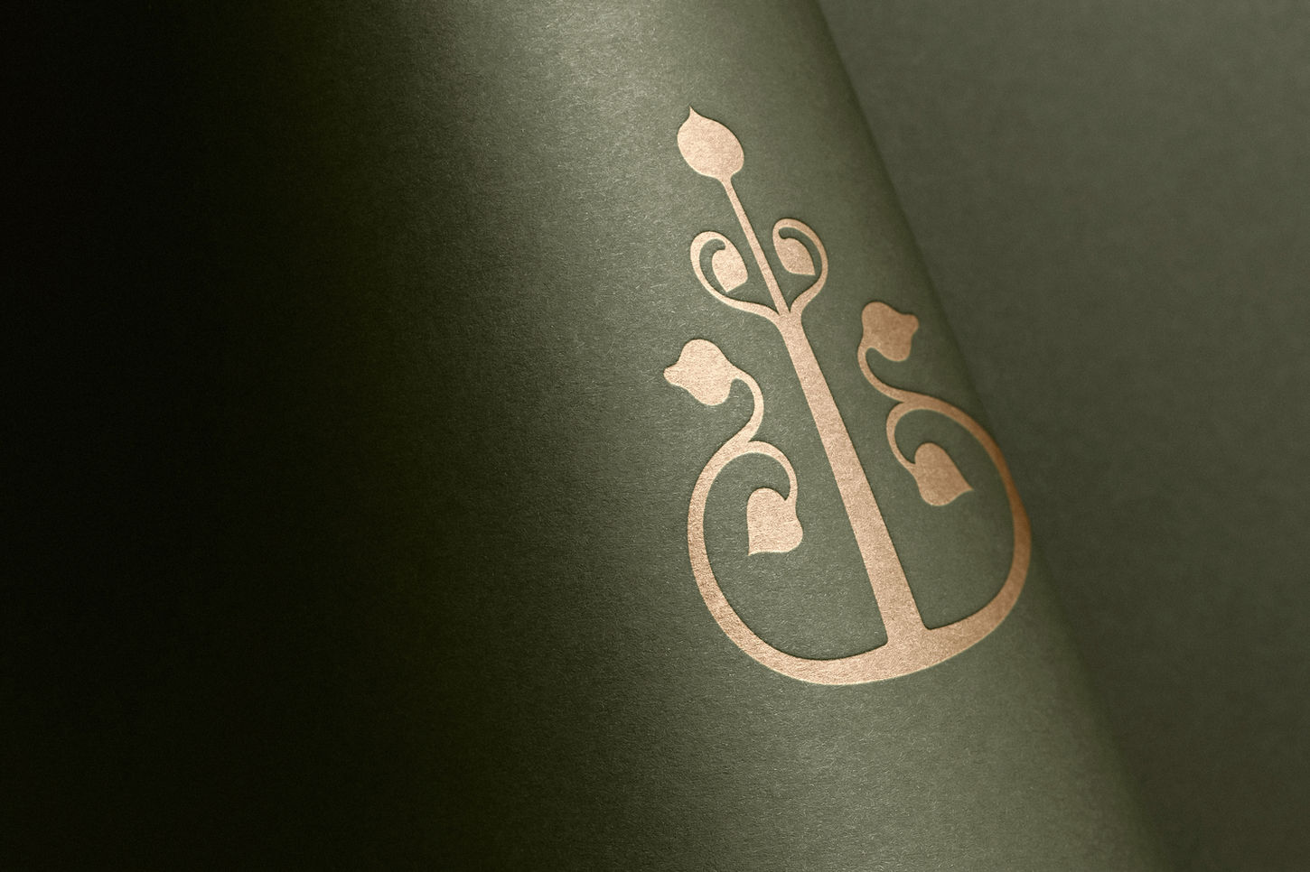 Debossed 12 hans road icon on stationery, highlighting the craftsmanship of the design.