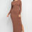 Thumbnail: Side Slit Bodycon Maxi Dress