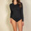 Thumbnail: Solid Long Sleeve Round Neck Bodysuit
