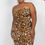 Thumbnail: Leopard Print Ruched Drawstring Tube Dress
