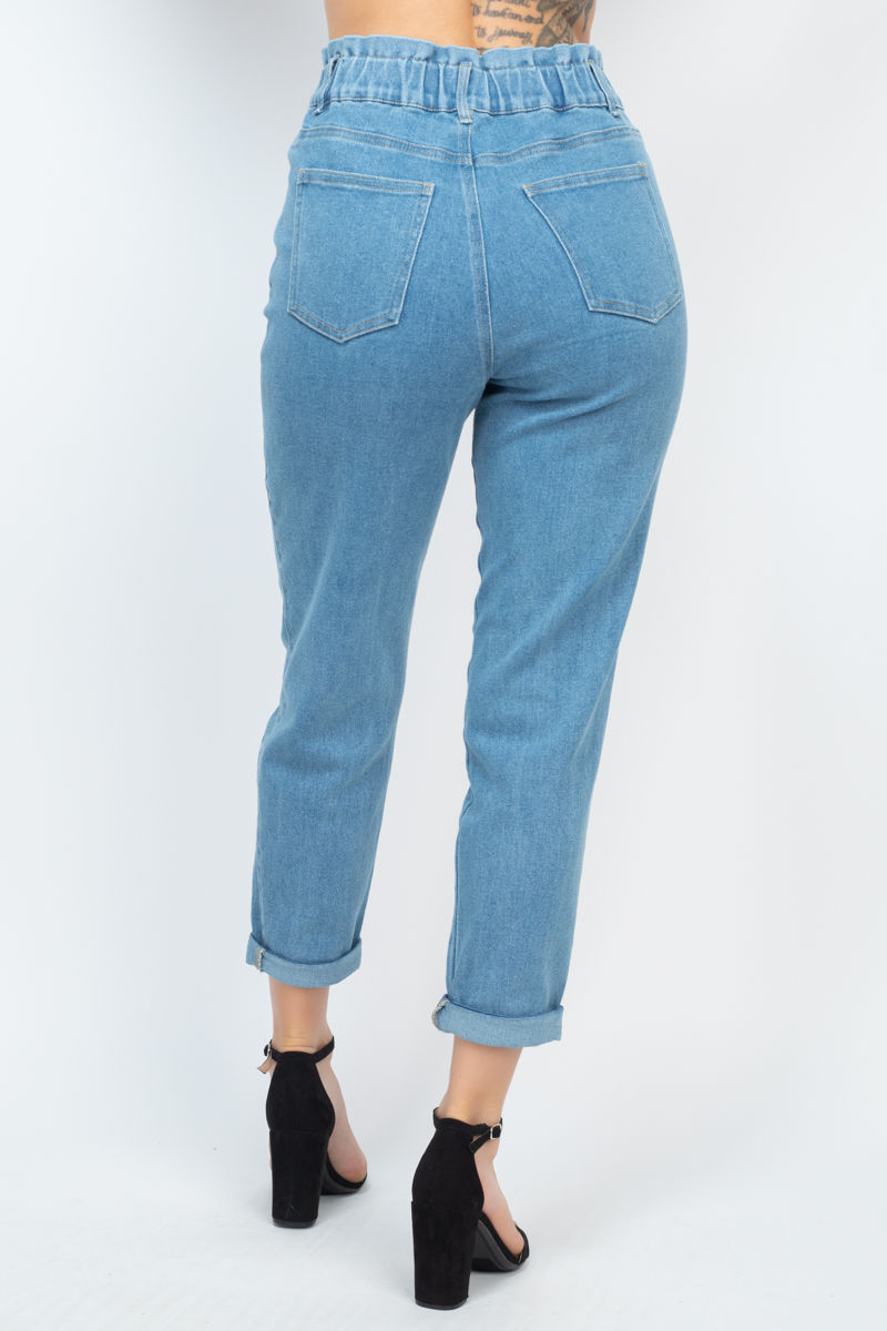 Thumbnail: Double Button High-waisted Jeans