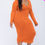 Thumbnail: Plus Split Neck Long Slv Midi Dress