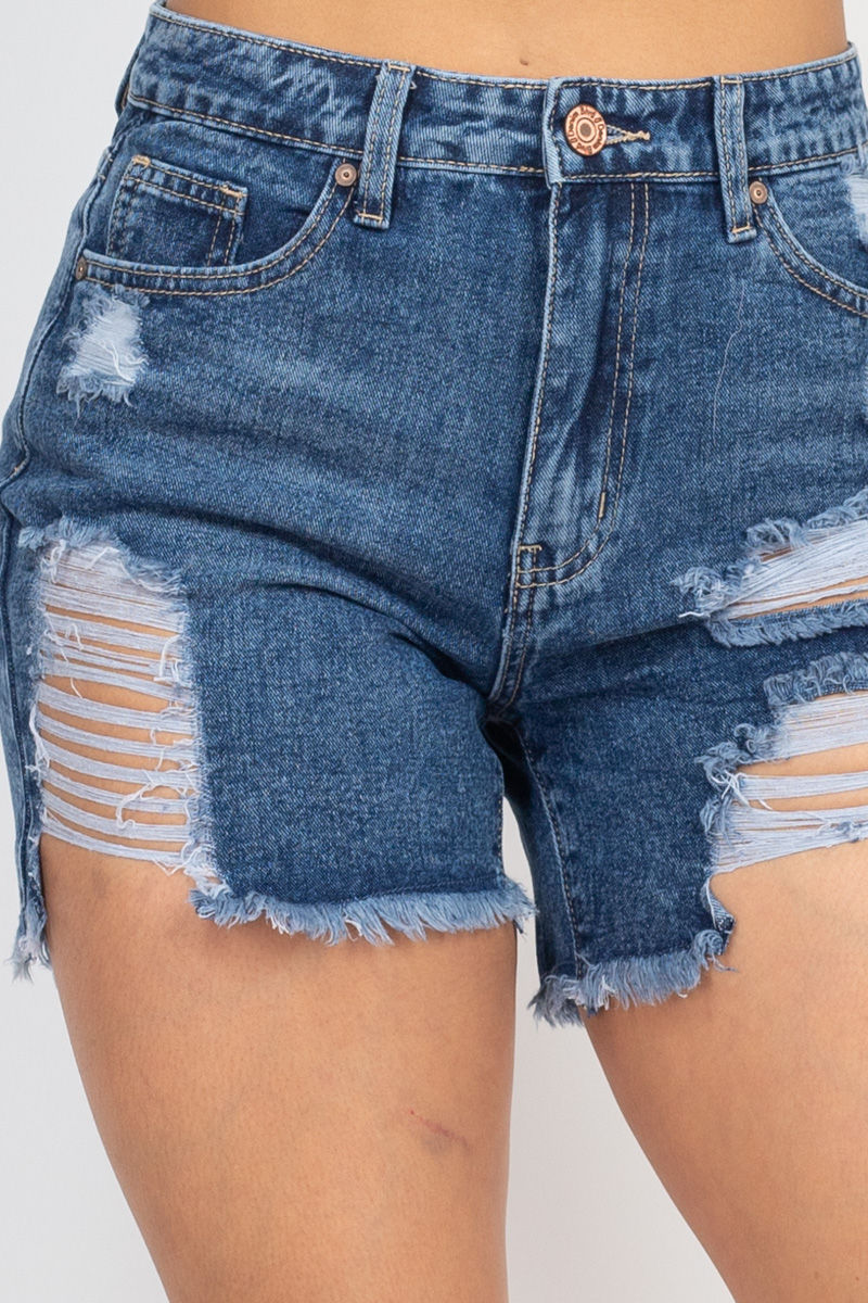 Thumbnail: Ripped Five-pocket Denim Shorts