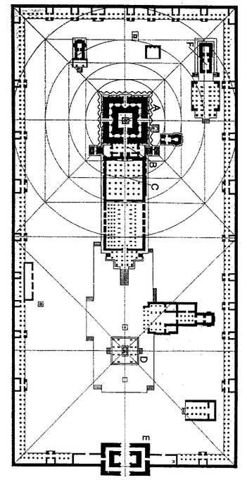 Diagram of Hindu temple