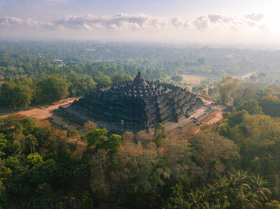 Big buddhist temple aerial view