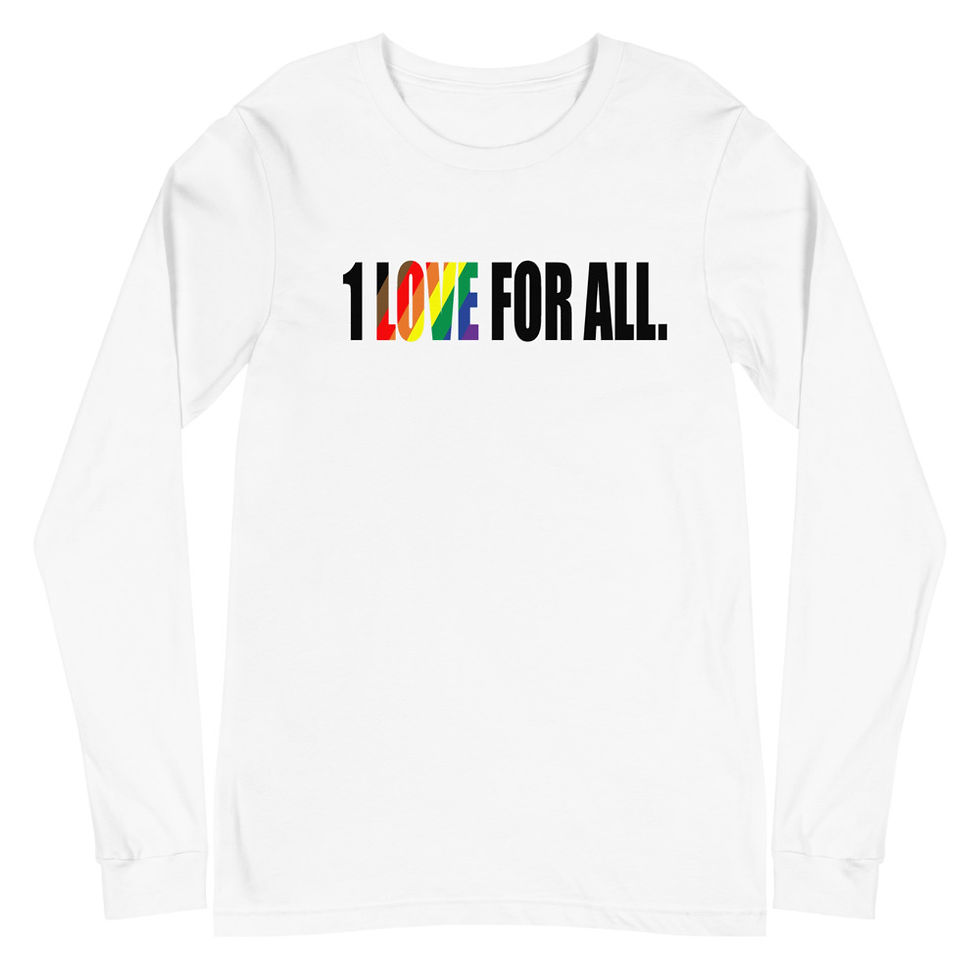 1 Love For All Long Sleeve - Wht