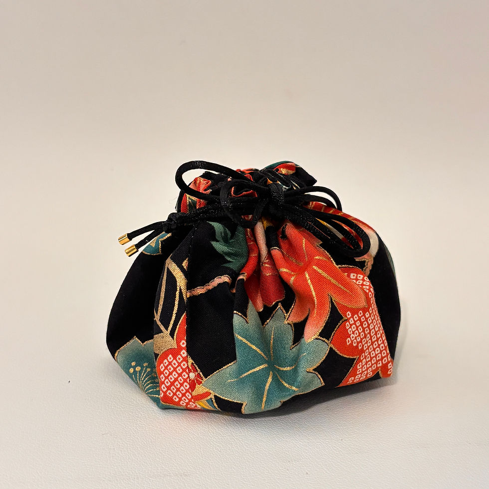 Bourse Dahlia - coton japonais feuille d'érable Momiji