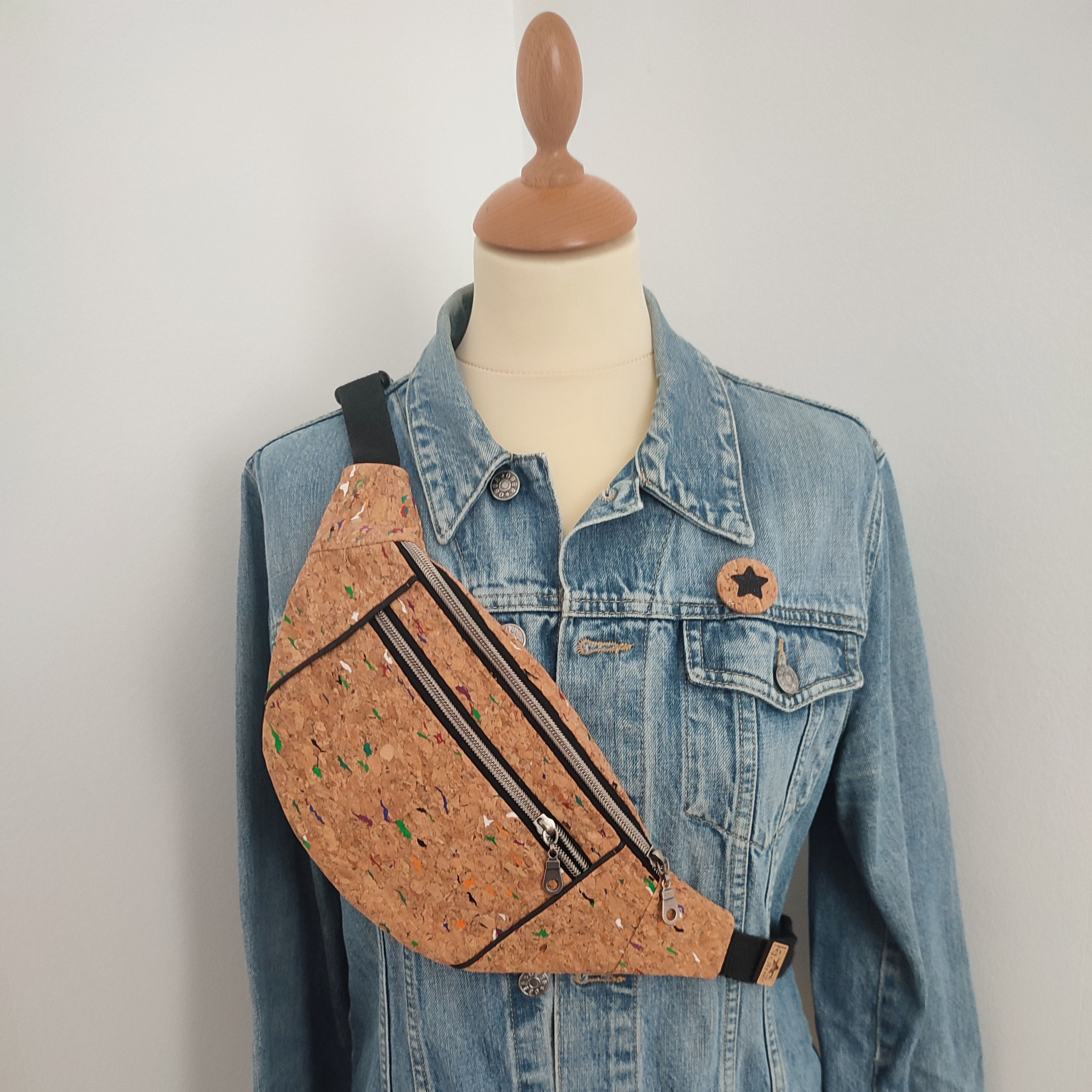 Banane - Tout en liège grains multicolors