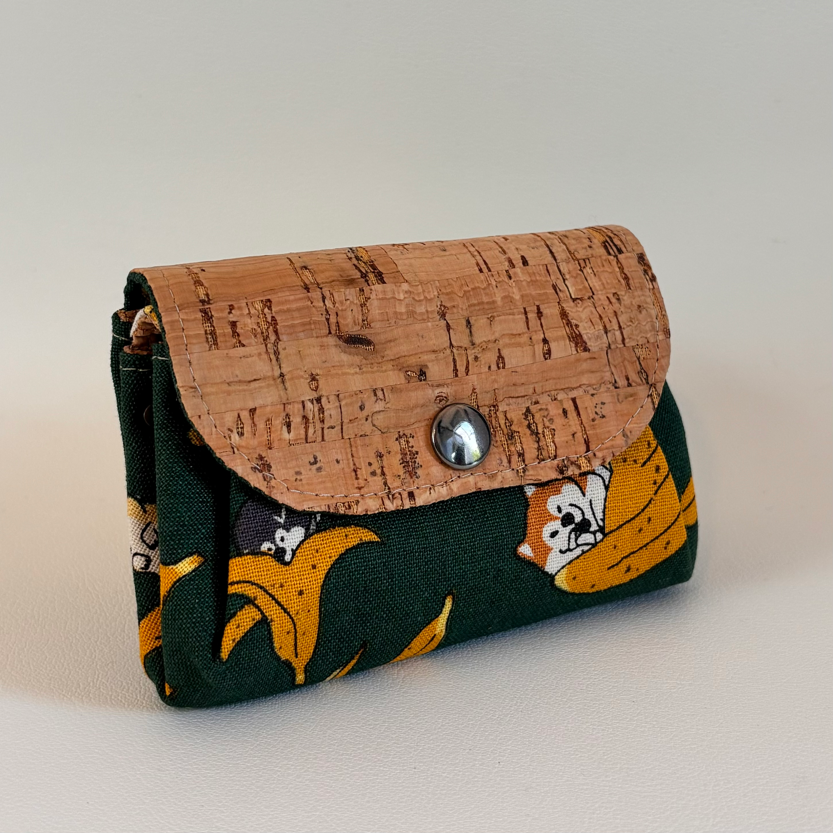 Porte-monnaie Poppy - Coton japonais Shiba et Bananes