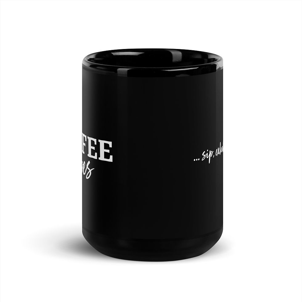 Thumbnail: 'Coffee Vibes' Black Glossy Mug