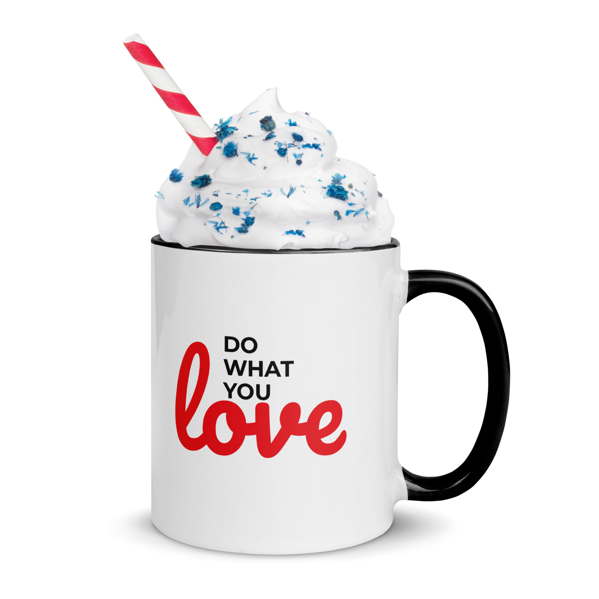 'Do What You Love' Mug with Color Inside