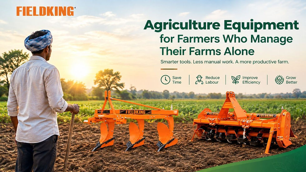 Agriculture Equipment for Farmers Who Manage Their Farms Alone