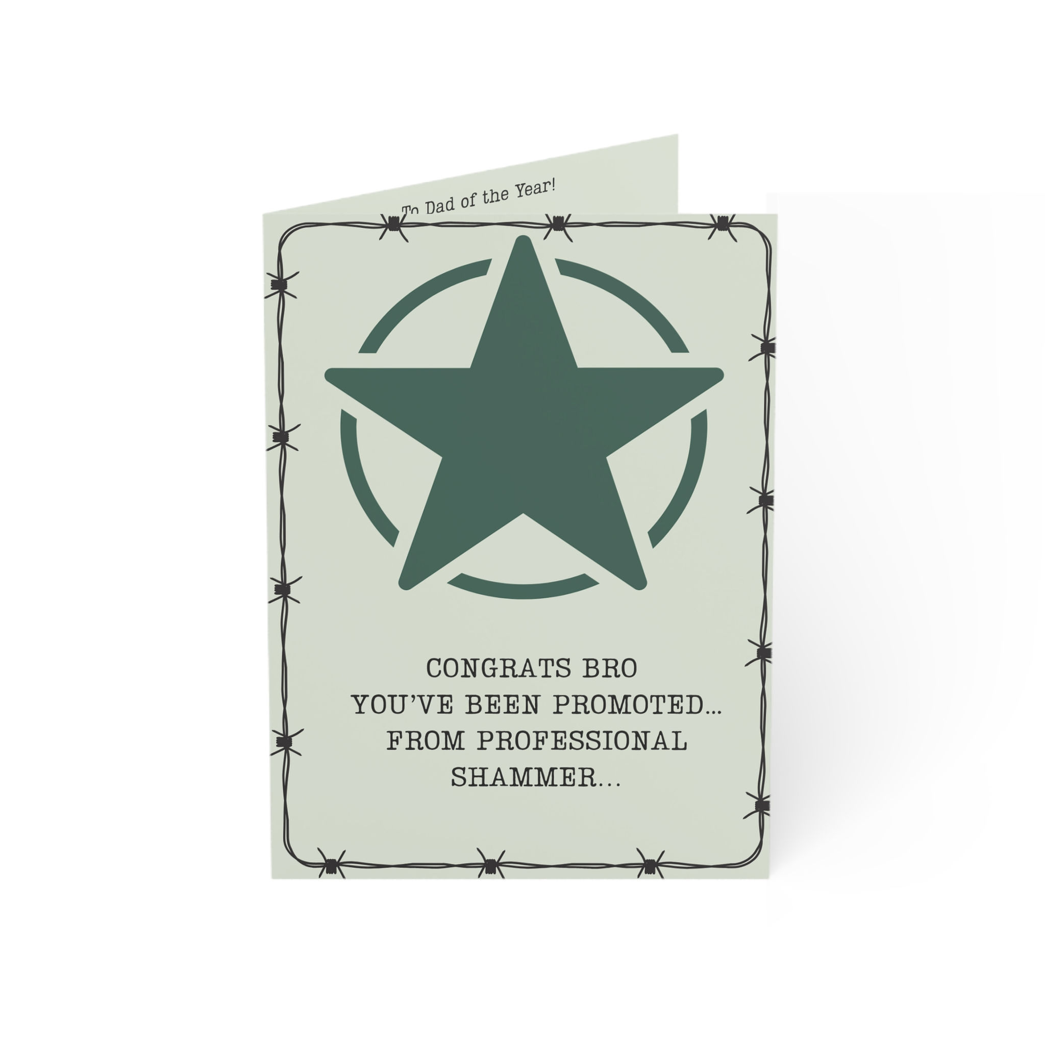 Promoted to Dad! — Digital Funny Father’s Day Card for Your Bro