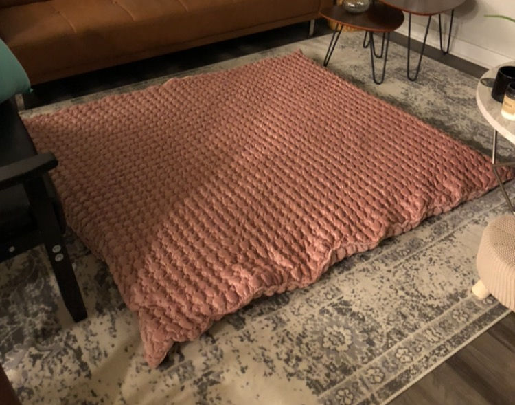 Thumbnail: The "Love Seat" Floor Cushion 55in.x55in. $400