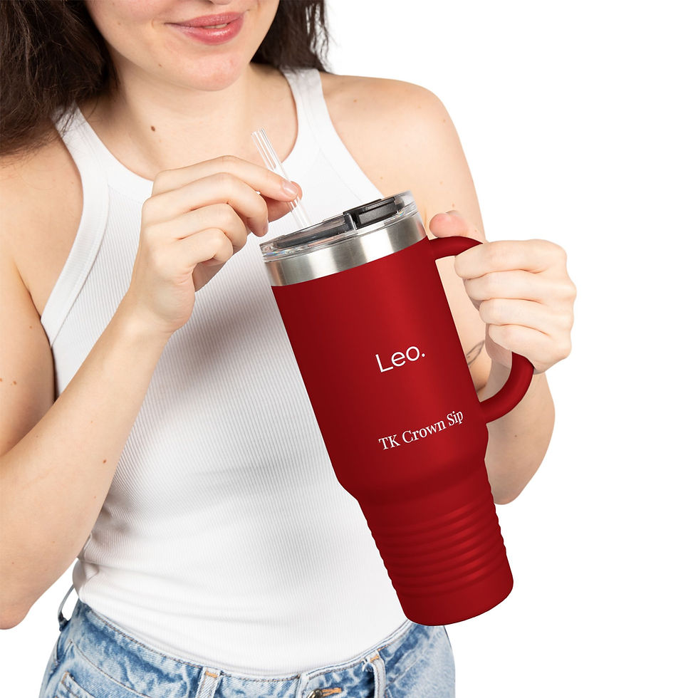 Thumbnail: 40oz Tumbler - "Leo." TK Crown Sip Insulated Stainless Steel Mug 