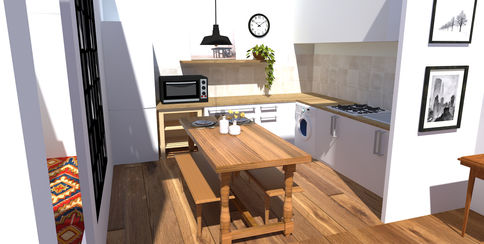 décoration cuisine ouverte toulouse plan 2D