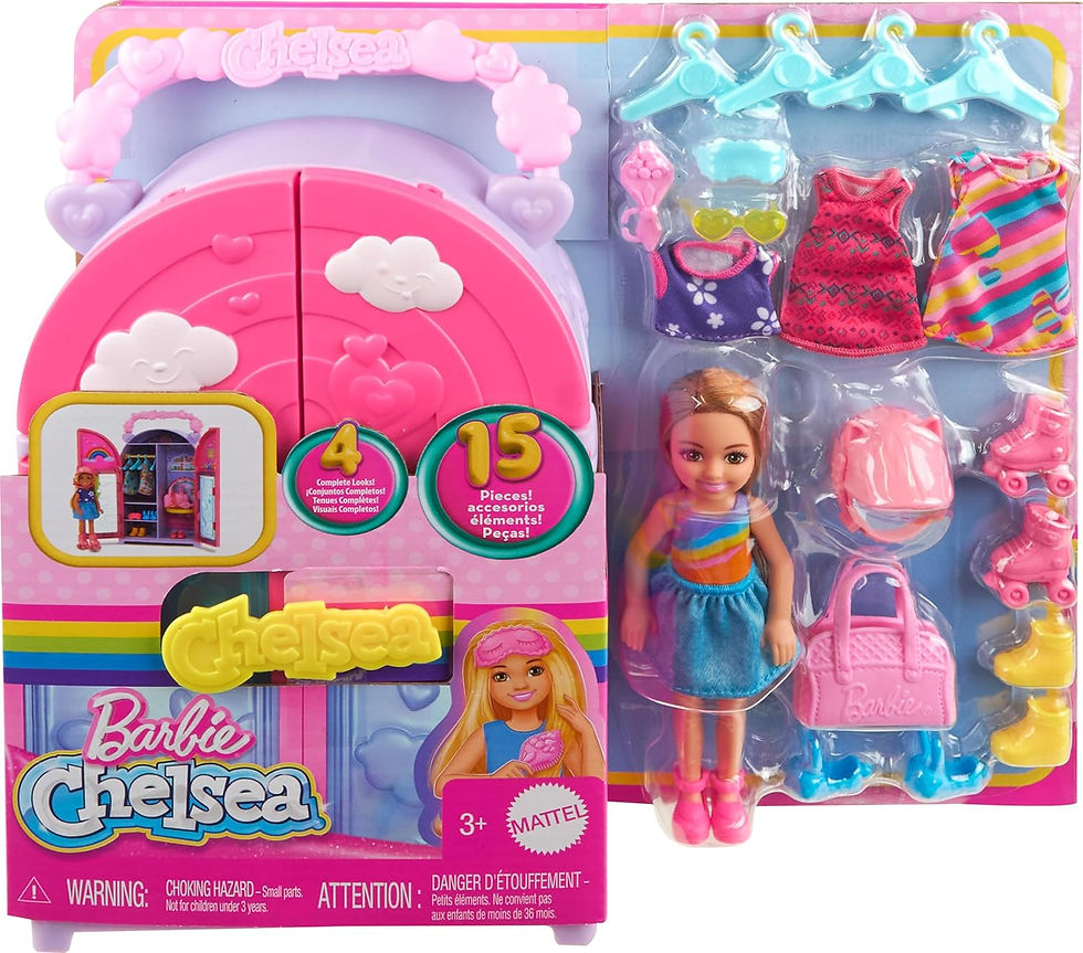 Thumbnail: Barbie Chelsea Doll & Closet Toy Playset with 15 Pieces Clothes & Accessories