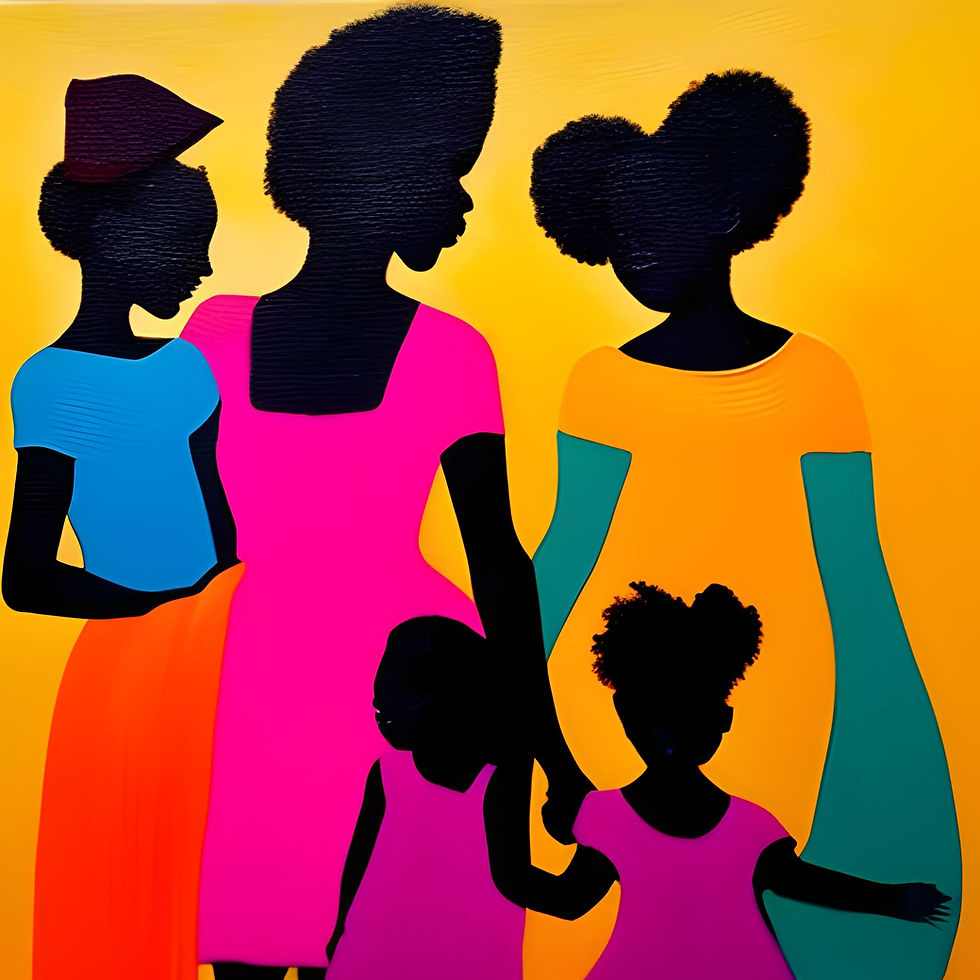 painting, abstract, african family, african husband, African Wife, African children, heart