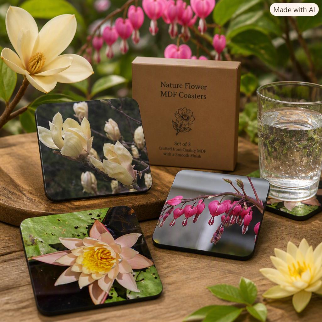 Floral everyday coasters
