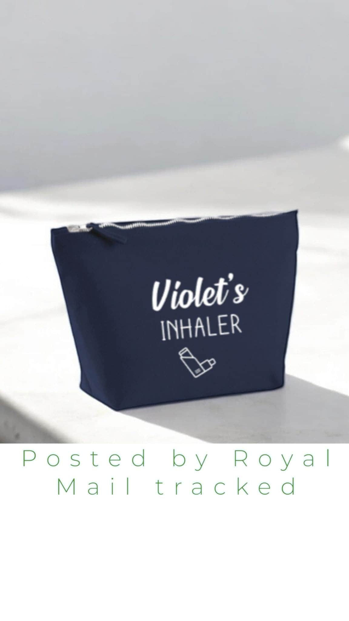 Large Personalised Inhaler Cotton Canvas Bag