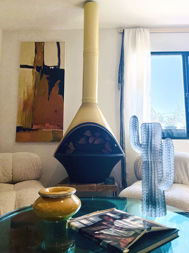 malm lancer vintage yellow fireplace | le bien-vivant