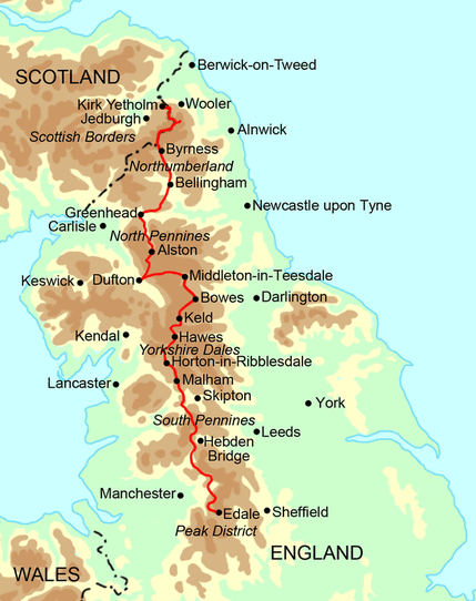 The Pennine Way Map