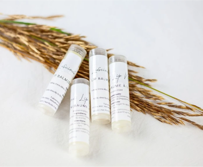 Luscious Lip Nectar - Peppermint, Watermelon, Strawberry and Unscented.