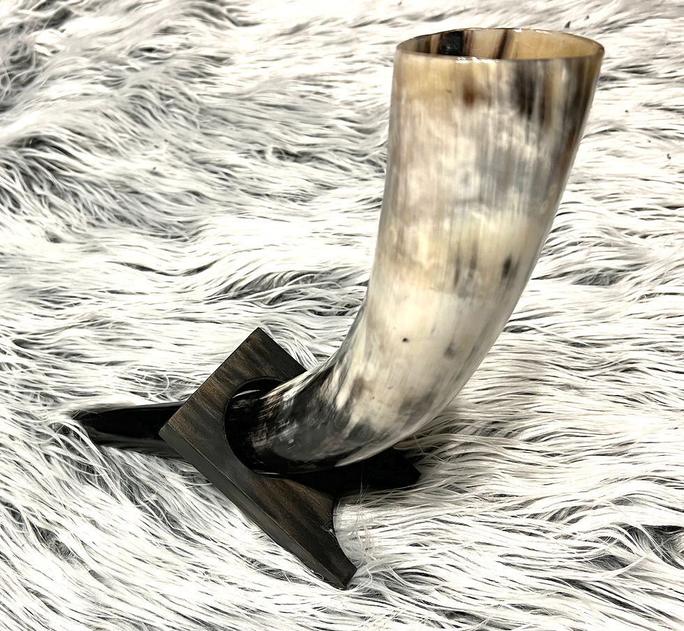 Thumbnail: HAND CARVED DRINKING HORN