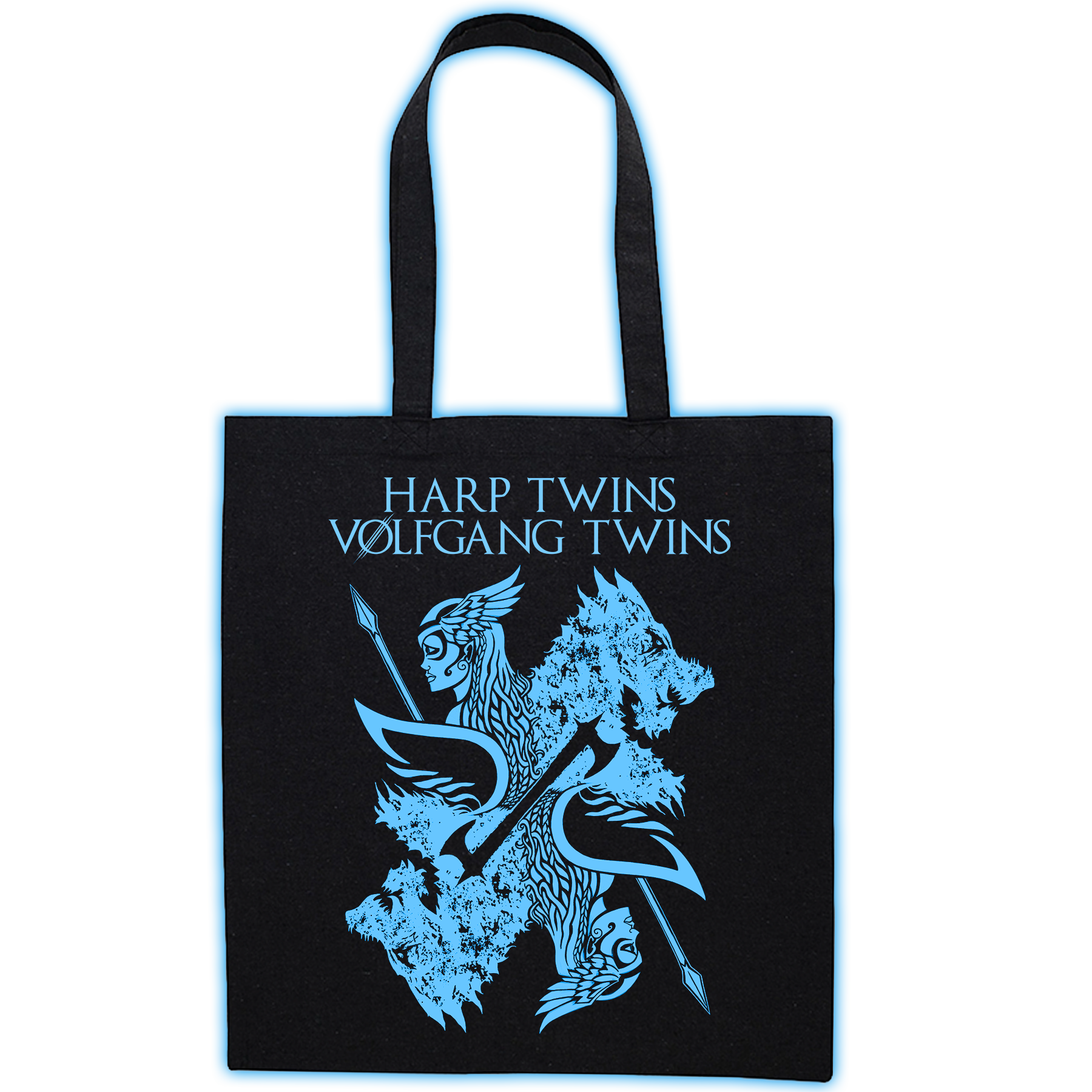 Blue Valkyries & Wolves Tote