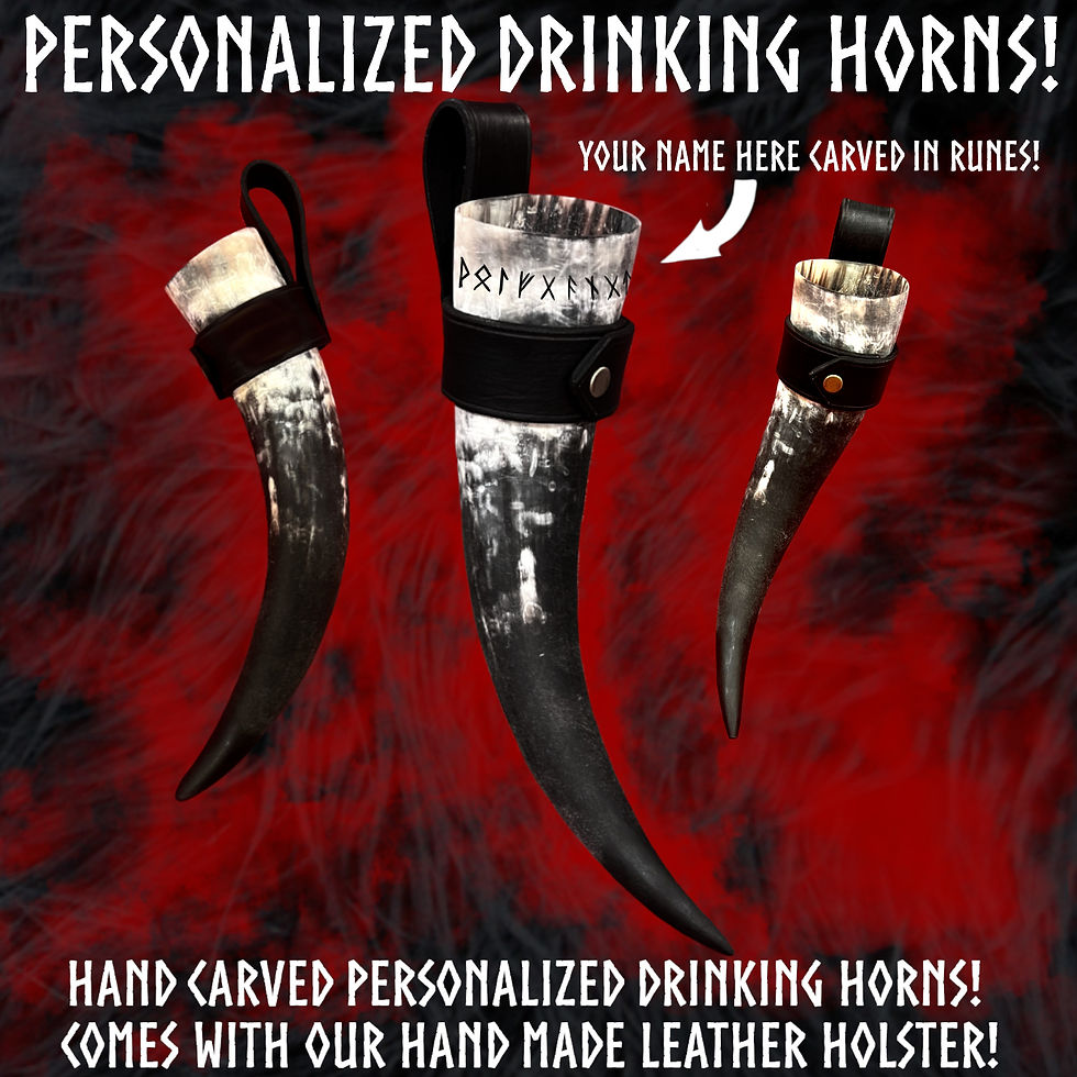 Thumbnail: HAND CARVED DRINKING HORN