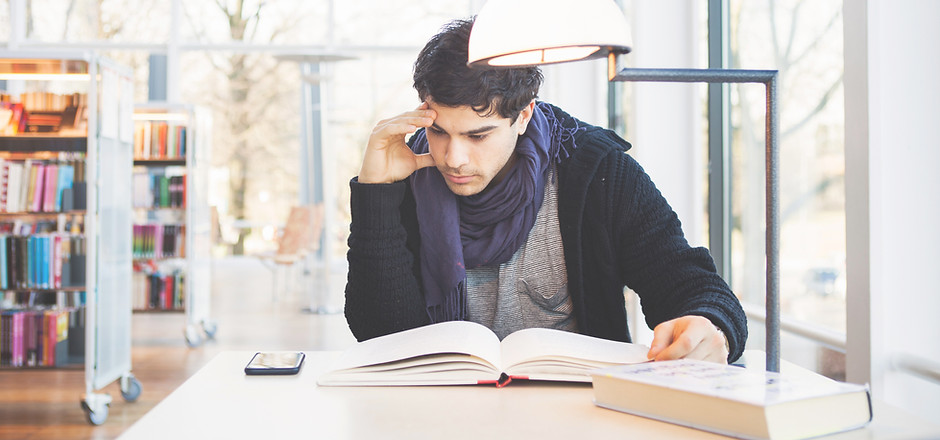 Studying in a Library
