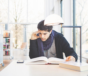 Studying in a Library