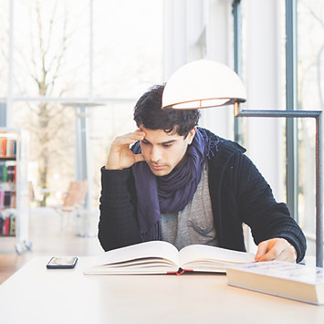 Studying in a Library