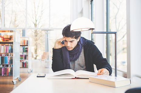 Studying in a Library