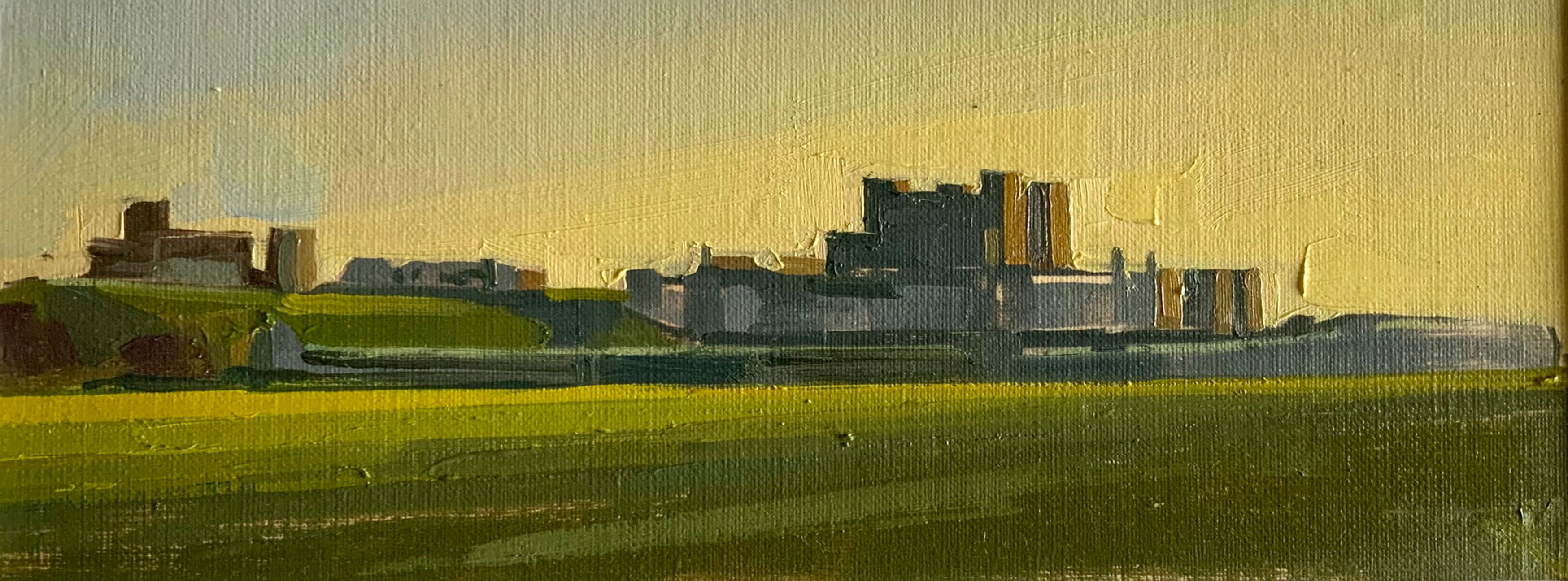 Dovercastle, oil on board,  5 x 12” (approx)
