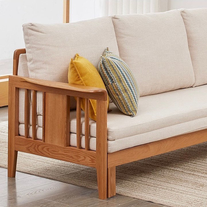 Thumbnail: All That Need Sofa Bed ทรงแอล โครงไม้โอ๊ค