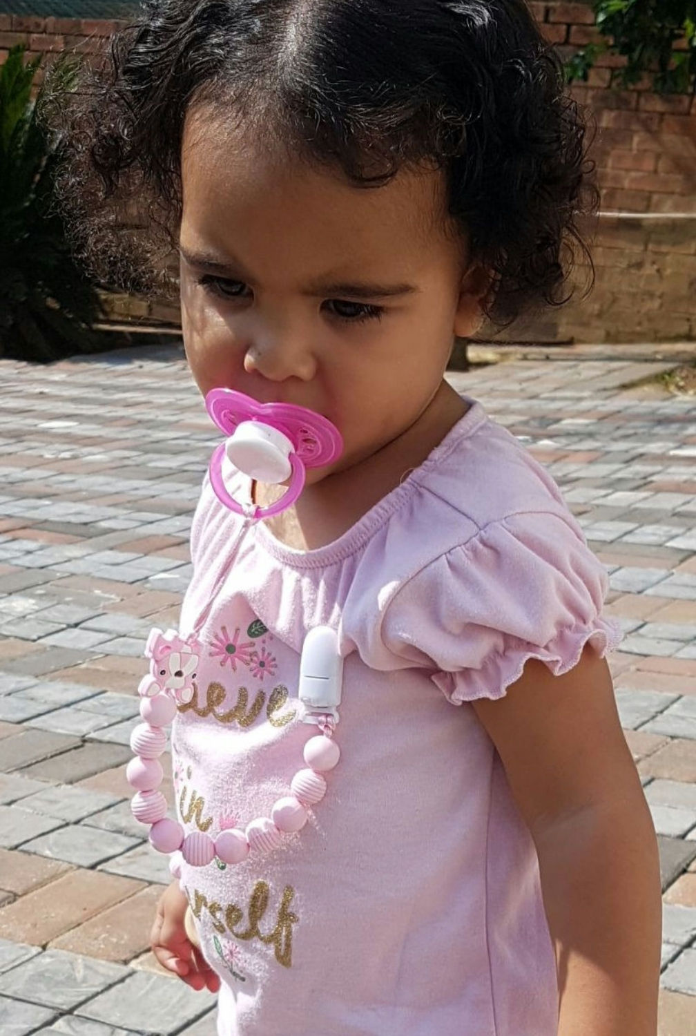 Silicone teether dummy clip 