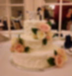 Textured floral wedding cake