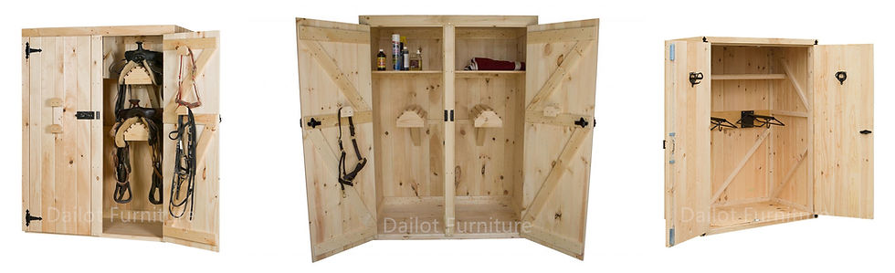 Dailot Furniture Wooden Double Doors Tack Lockers | Saddles Cabinets for Horse Barn