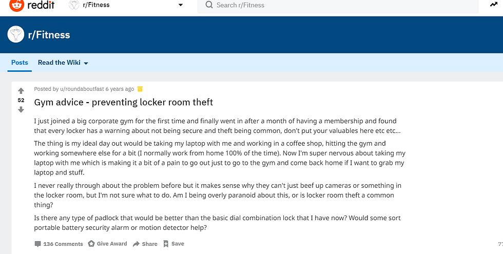 Gym Theft Problem