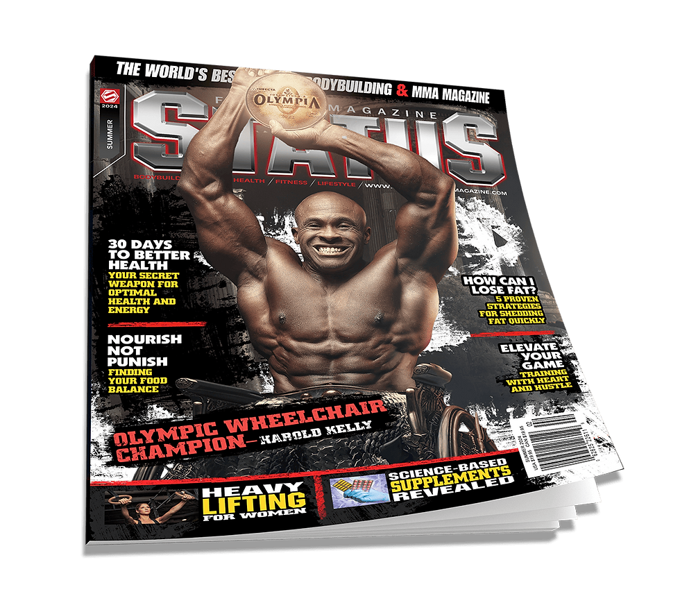 Status Fitness Magazine, Summer 2024 — Harold Kelley cover.png