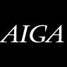 AIGA Logo in black and whitie