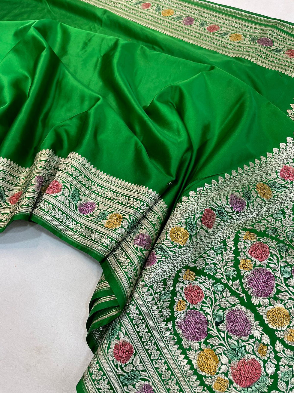 Thumbnail: Banarasi meenakari mashru handloom Silk code-BMSAPMO102136