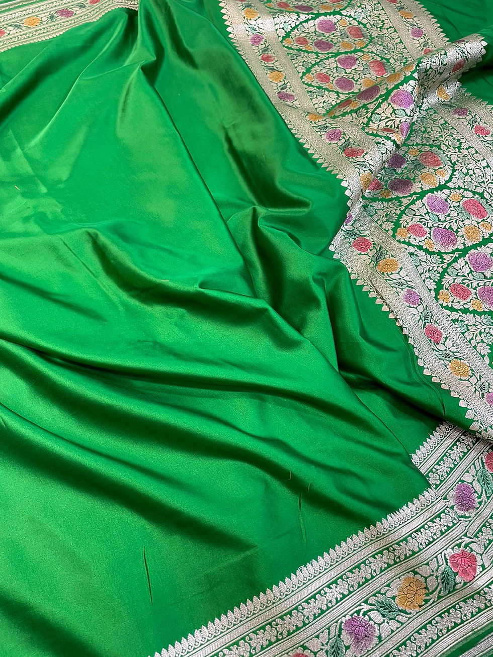 Thumbnail: Banarasi meenakari mashru handloom Silk code-BMSAPMO102136